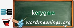 WordMeaning blackboard for kerygma